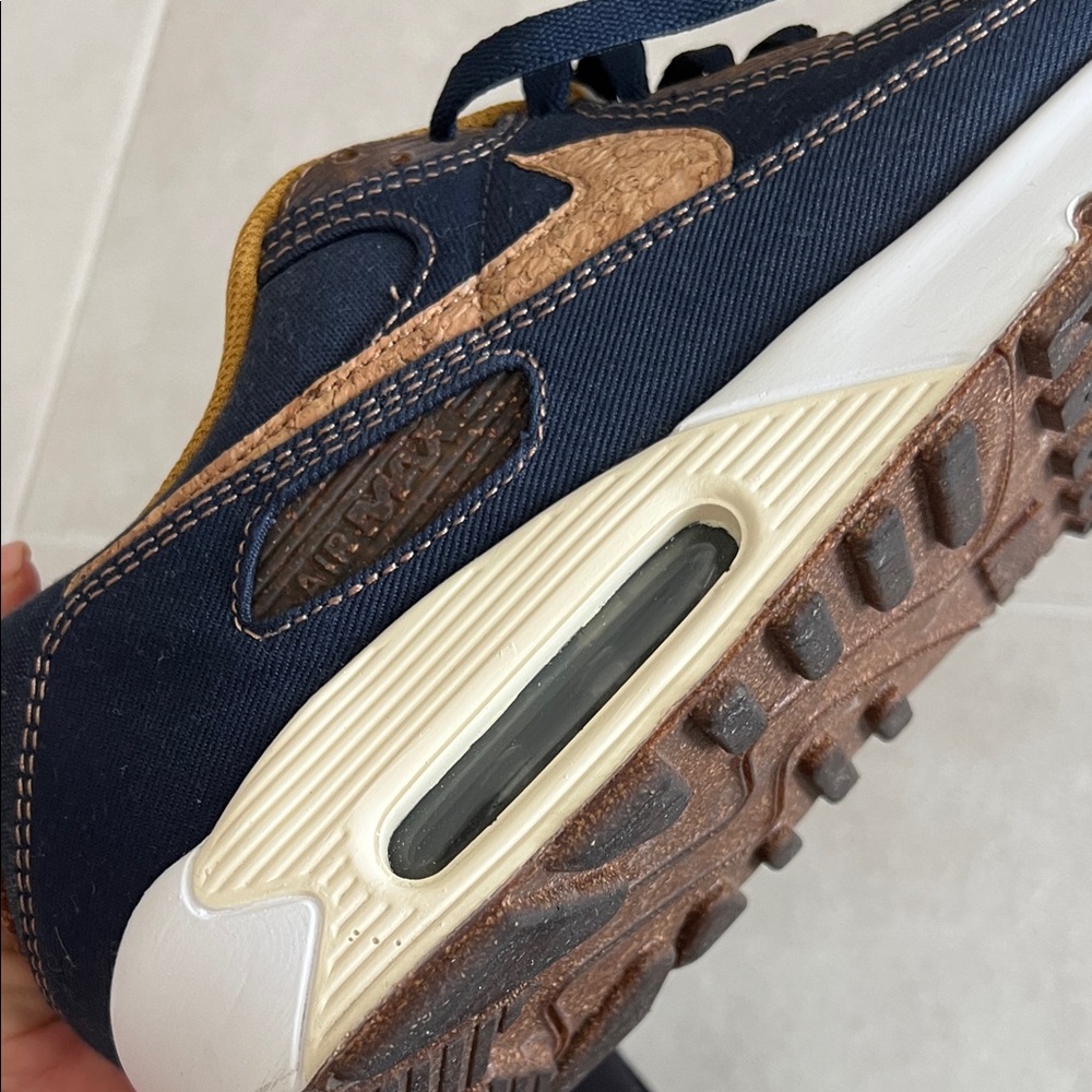 Nike Denim and Cork Fig 5 Air Max 90 Sneakers - Picture 10 of 10